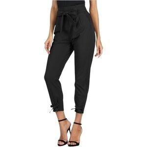 Grace Karin 2 Pack Elastic High Waist Bow-Knot Casual Pencil Paper Bag Pants 💕